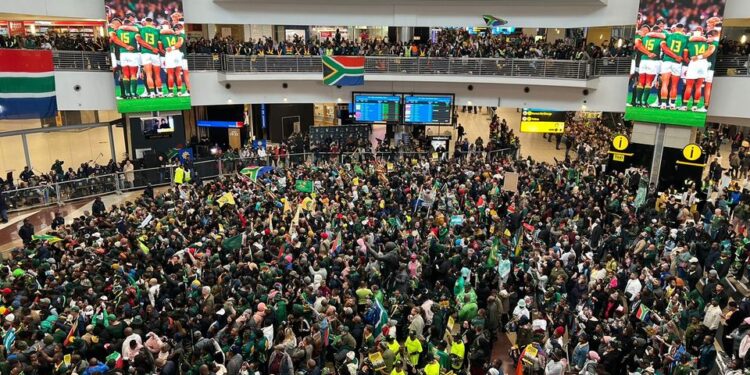 Umurwi nserukira gihugu wa Afrika y’epfo wa Rugby uheruka gutahukana igikombe c’isi wakiranywe igishika